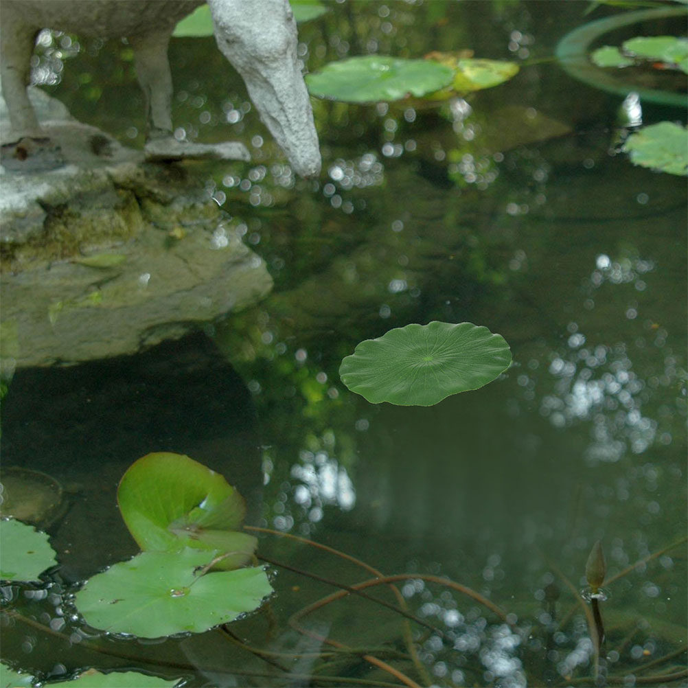 Aquarium Decor - Искусственные листья лотоса, 15 шт., реалистичные