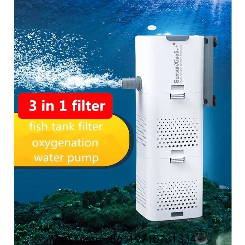 Fish Tank Filter - Фильтр SUNSUN 3-в-1 для аквариума: мини-фильтр